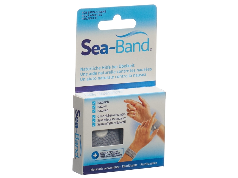SEA-BAND bracelet acupression adulte gris 1 paire