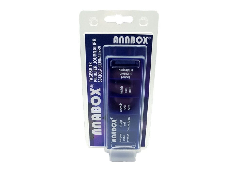 ANABOX Dispenseur de médicaments 1Jour bleu
