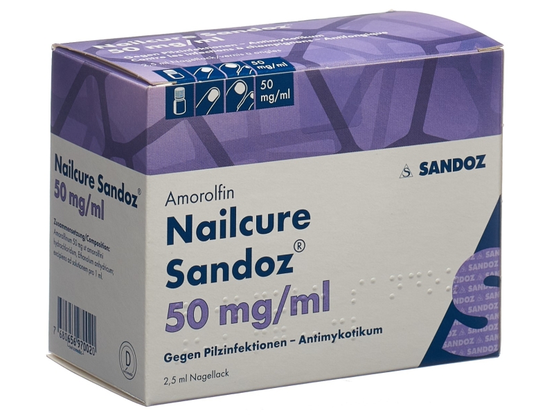 NAILCURE Sandoz vernis à ongles 50 mg/ml (D) 2.5 ml
