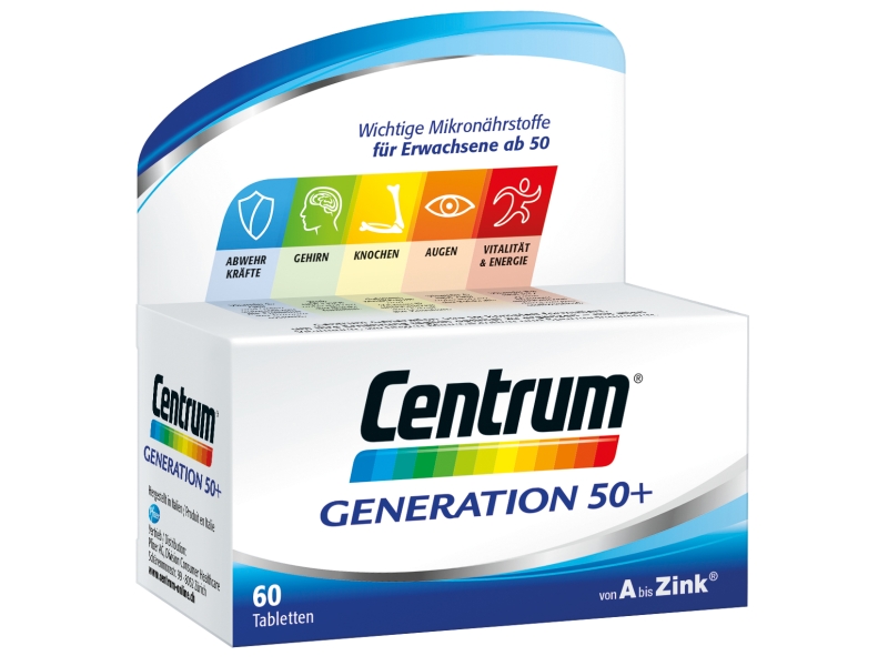 CENTRUM generation 50+ comprimés 60 pièces